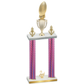 Double Pink Carbon Fiber Second Place Football Trophy