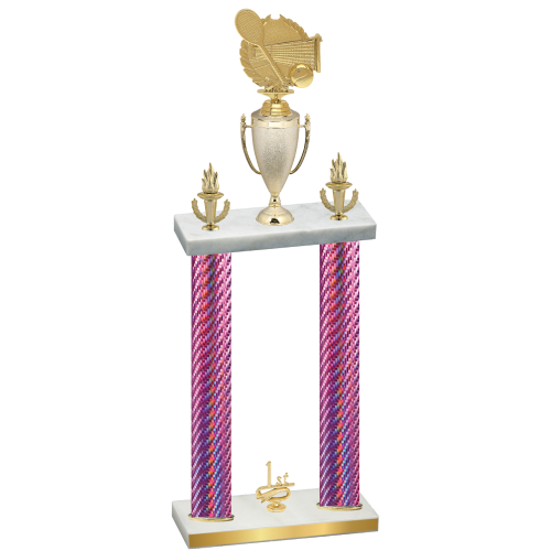 Double Pink Carbon Fiber First Place Tennis Trophy