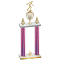 Double Pink Carbon Fiber First Place Bowling Trophy