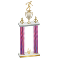 Double Pink Carbon Fiber Third Place Bowling Trophy