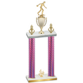 Double Pink Carbon Fiber Fourth Place Bowling Trophy