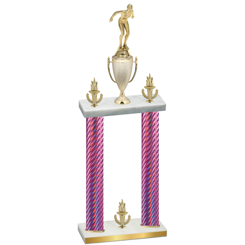 Double Pink Carbon Fiber Victory Tennis Trophy