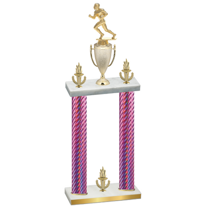 Double Pink Carbon Fiber Victory Football Trophy