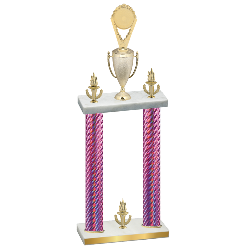 Double Pink Carbon Fiber Victory Insert Trophy