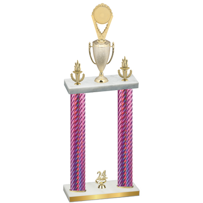 Double Pink Carbon Fiber Year Insert Trophy