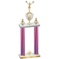 Double Pink Carbon Fiber First Place Cheerleading Trophy