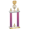 Double Pink Carbon Fiber Victory Cheerleading Trophy