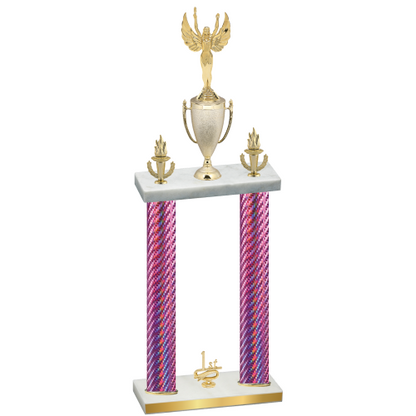 Double Pink Carbon Fiber First Place Victory Trophy