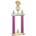 Double Pink Carbon Fiber Victory Basketball Trophy