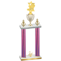 Double Pink Carbon Fiber Second Place Pickleball Trophy