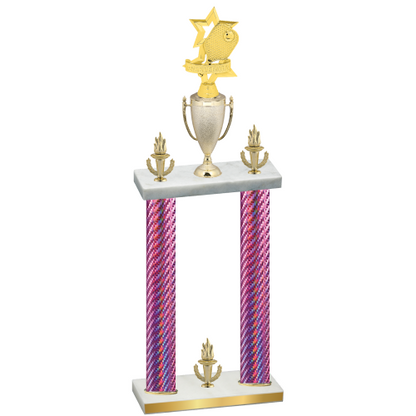 Double Pink Carbon Fiber Victory Pickleball Trophy