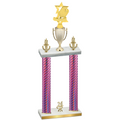 Double Pink Carbon Fiber Year Pickleball Trophy