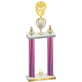 Double Pink Carbon Fiber Second Place Pickleball Trophy