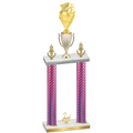 Double Pink Carbon Fiber Second Place Pickleball Trophy