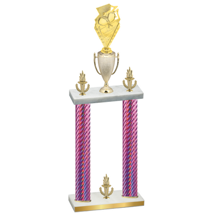 Double Pink Carbon Fiber Victory Pickleball Trophy