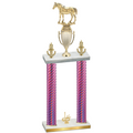 Double Pink Carbon Fiber First Place Horses Trophy