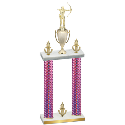 Double Pink Carbon Fiber Victory Archery Trophy
