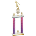Double Pink Carbon Fiber Victory Basketball Trophy