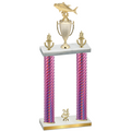 Double Pink Carbon Fiber Year Fishing Trophy