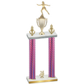 Double Pink Carbon Fiber Year Skater Trophy