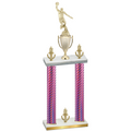 Double Pink Carbon Fiber Victory Basketball Trophy
