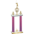 Double Pink Carbon Fiber Second Place Golf Trophy