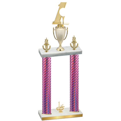 Double Pink Carbon Fiber First Place Golf Trophy
