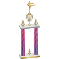 Double Pink Carbon Fiber Victory Karate Trophy