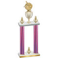 Double Pink Carbon Fiber Victory Baseball Trophy