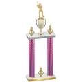 Double Pink Carbon Fiber Victory Baseball Trophy
