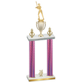 Double Pink Carbon Fiber Year Softball Trophy