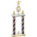 Double Flag USA Year Soccer Trophy