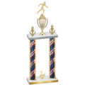 Double Flag USA Second Place Running Trophy