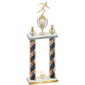 Double Flag USA Second Place Running Trophy