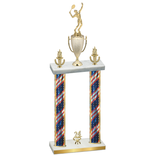 Double Flag USA Year Tennis Trophy