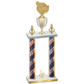 Double Flag USA Third Place Tennis Trophy