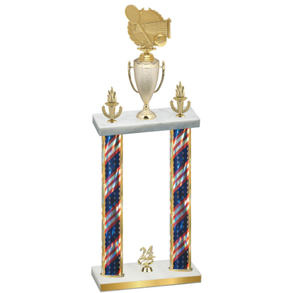 Double Flag USA Year Tennis Trophy