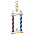 Double Flag USA Victory Bowling Trophy
