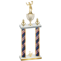 Double Flag USA Second Place Volleyball Trophy