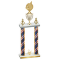 Double Flag USA Second Place Volleyball Trophy