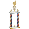 Double Flag USA Year Volleyball Trophy