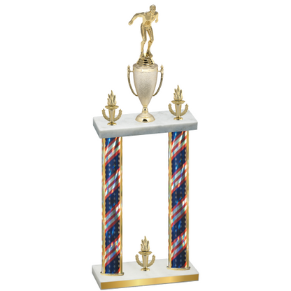 Double Flag USA Victory Swimming Trophy