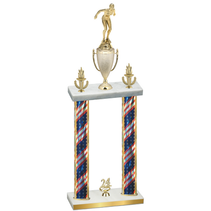 Double Flag USA Year Tennis Trophy
