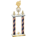 Double Flag USA First Place Swimming Trophy