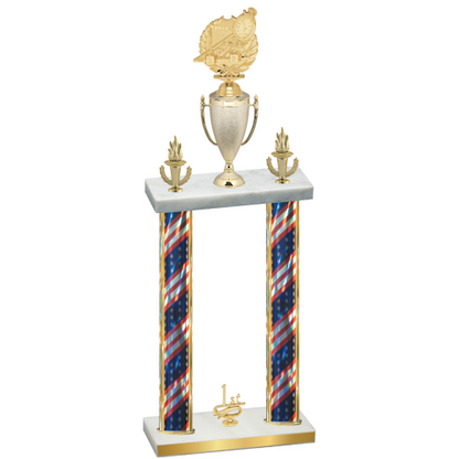 Double Flag USA First Place Swimming Trophy