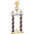 Double Flag USA Third Place Swimming Trophy