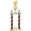 Double Flag USA Fourth Place Swimming Trophy