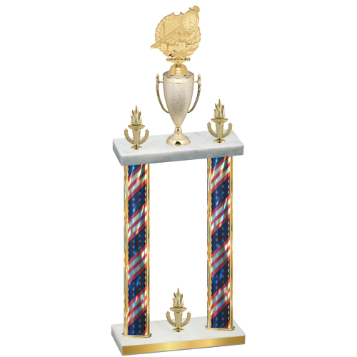 Double Flag USA Victory Swimming Trophy