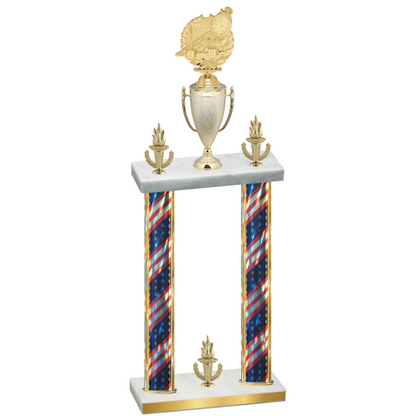 Double Flag USA Victory Swimming Trophy