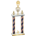 Double Flag USA Third Place Insert Trophy